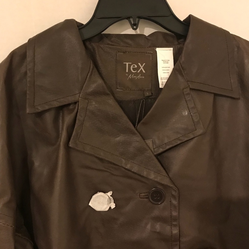 Tex by Max Azria Leather Jacket Outerwears